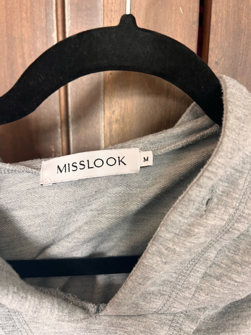 MISSLOOK Light Gray Crewneck Sweatshirt - Picture 2 of 3